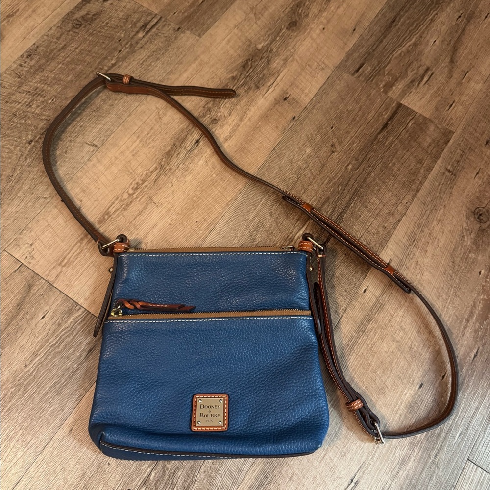 Dooney & Bourke Navy and Brown Crossbody Bag